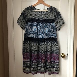 Short sleeve Boho Babydoll Dress
